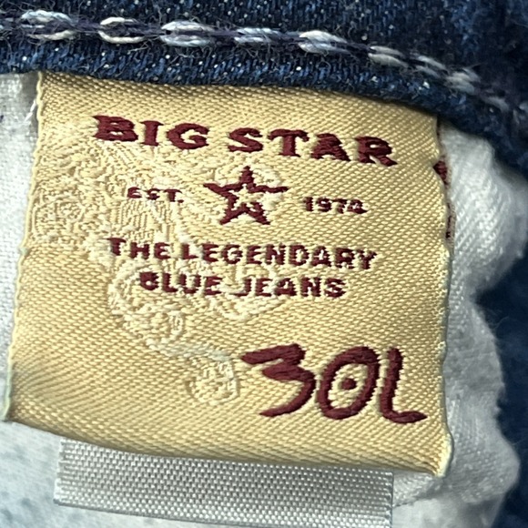 Big Star Liv Jeans Women's 30L (31x33) Blue Low Rise Bootcut Faded Western Faded - Picture 4 of 15